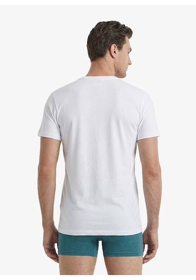 Blackspade Erkek Kutulu V Yaka Slim Fit Esnek Pamuklu Likralı T-shirt Siyah