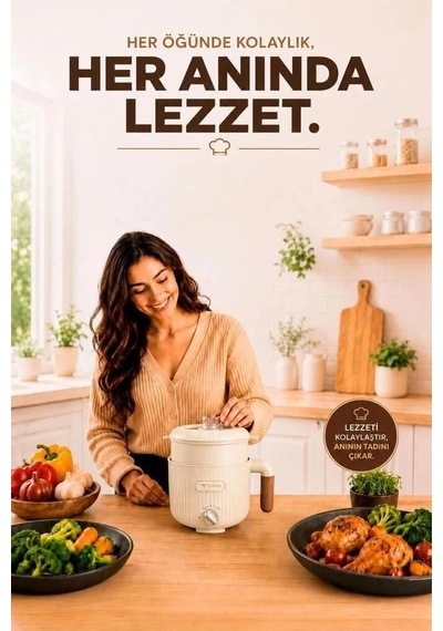 Delux Serisi Torima Çok Fonksiyonlu Elektrikli Tencere Etc01 1.6l Yemek Aracı Cihazlar Pişirici