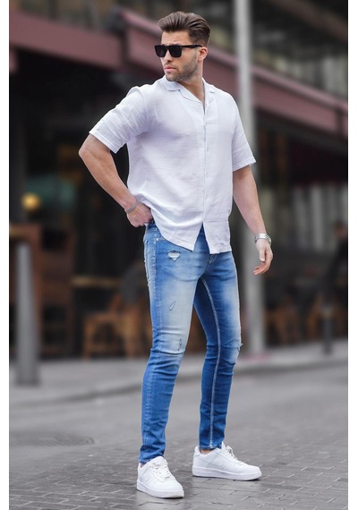 Madmext Mavi Skinny Fit Erkek Jean 5102-mavi Mavi