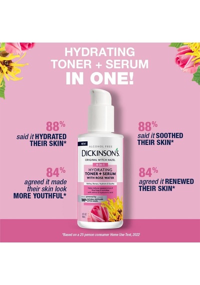 Dickinson's Cadı Fındığı Ve Gül Suyu Özlü Nemlendirici Tonik + Serum 118ml