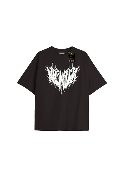 Flood Of Style Siyah Oversize T-shirt Yinggg Özel Tasarım