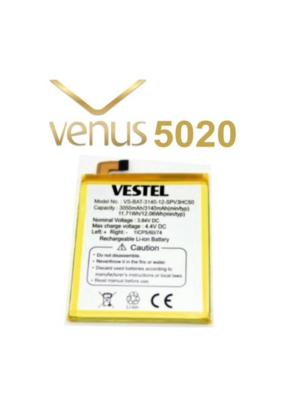 Senalstore Vestel Venüs V3 5020 Uyumlu Pil Batarya 3050 Mah