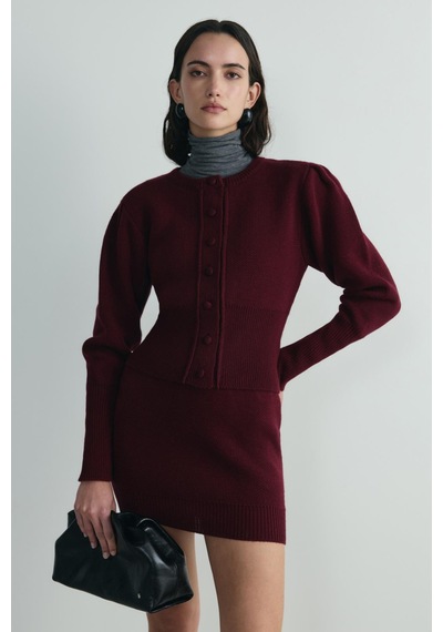 Suud Collection Bordo Lucy Triko Mini Etek