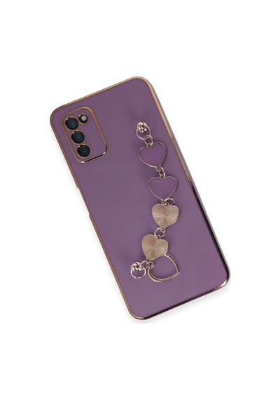 Gld-spt- Newface Samsung Uyumlu Galaxy A03s Kılıf Esila Silikon - Mor