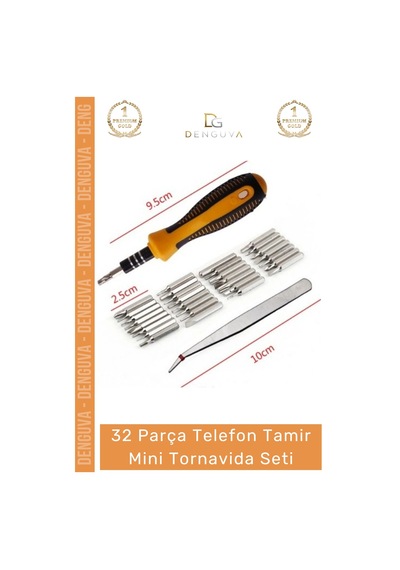 Tornavida Profesyonel Hassas Elektronik Onarım Seti 32 Parça Telefon Tamir Mini Tornavida Seti