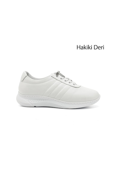 Gönderi(R) Gönderi R Kadın Beyaz Bağcıklı Dolgu Taban Hakiki Deri Sneaker Ddza80742215 Beyaz