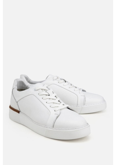 Yaya Erkek Beyaz Bağcıklı Kalın Tabanlı Günlük Sneaker