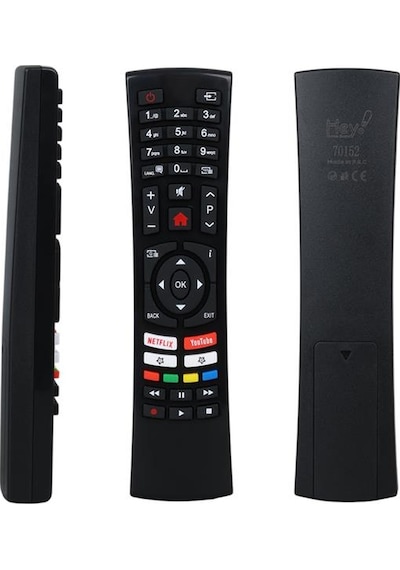 Vestel Rc4390 30100824 - 49fd7400 / Telefunken D40u297m4cw Netflix-youtube Tuşlu Küçük Kalıp Lcd-led Tv Kumanda