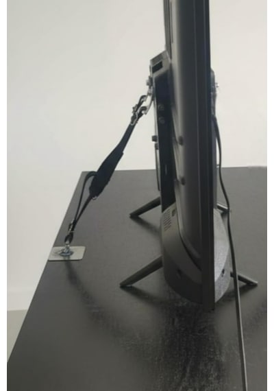 Usin Y Tipi Metal Tokalı Mobilyaya Kendinden Yapışkanlı Led Lcd Plazma Tv Televizyon Askısı Sabitleme Çoçuk Depr