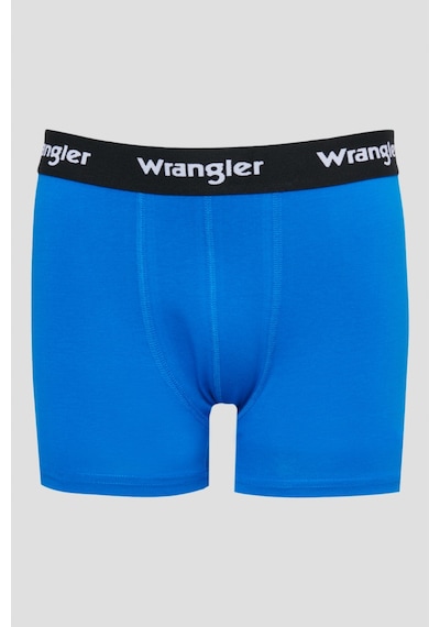 Wrangler Jackhammer Regular Fit Mavi Bordo Gri Melanj Logolu 3'lü Boxer Paketi W222588900 Çok Renkli