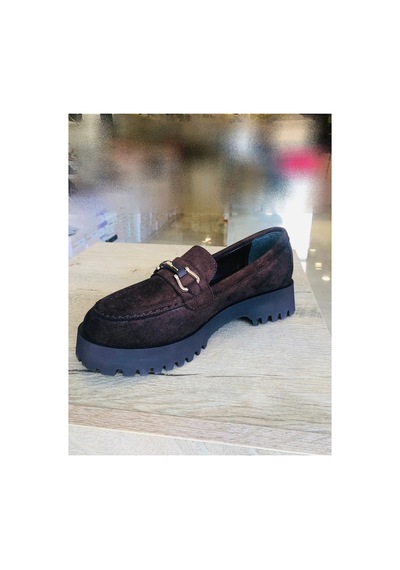 Punto Ac572512 Süet Loafer Tokalı Günlük Kadın Ayakkabı Kahverengi
