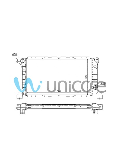 Su Radyatörü Ford Transıt 2.5d Kalın 40mm 1991-1994 600 329 / 92vb 8005ec/bd/bc