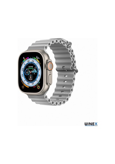 Winex 42-49mm Yeninesil Apple Uyumlu  Watch Akıllısaatkordonu Silikon Gri