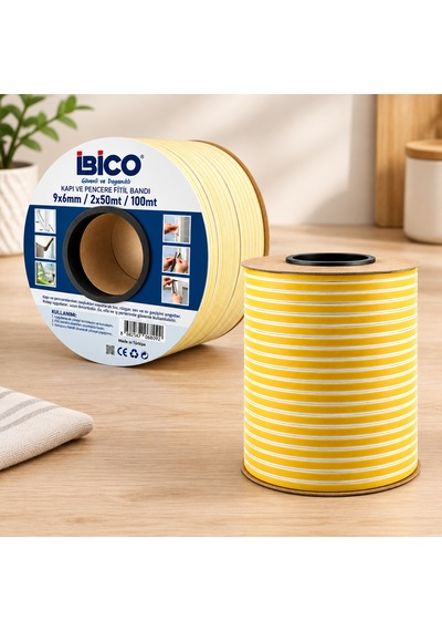 D Profil Kapı-pencere Fitili 9x6 Mm Beyaz - Bobin 2x50m 100 M Diğer