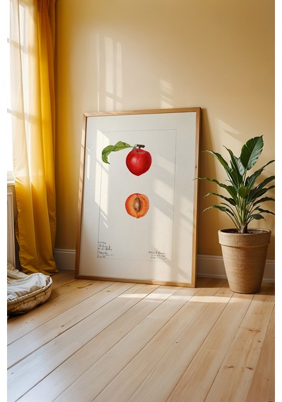 Doğal Mutfak Hissi Ahşap Çerçeveli Poster Tablo 113
