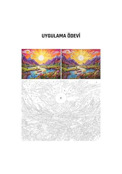 Sayılarla Boyama Soyut Tablolar Hayal Dünyası 10 Farklı Süper Ta