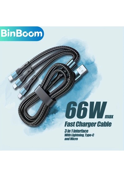 Turcoshop11 3 İn 1 Usb-a Hızlı Şarj Kablosu 66w Type-c Lightning Micro 1.2m