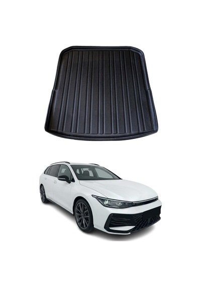 Vw Passat B9 Variant 2024-2026 Uyumlu Araca Özel Kauçuk Tpe Bagaj Havuzu Siyah Alt Kademe İçin
