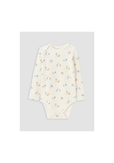 Lc Waikiki Alıta Cıty Farkıyla Lcw Baby Ekru Desenli Erkek Bebek Çıtçıtlı Body Ekru - 929719795 Ekru