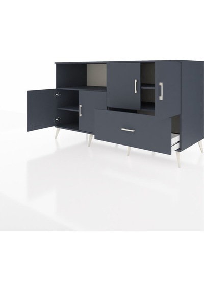 Kronos Konsol 4 Raflı Tek Çekmeceli 4 Kapaklı 176x59x99 Antrasit- Antrasit-antrasit Kronos Konsol 4 Raflı Tek Çekmeceli 4 Kapaklı 176x59x99 Antrasit- Antrasit-antrasit
