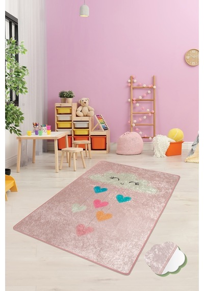 Baby Cloud 140X190 Pembe Çocuk Ve Bebek Halısı Pembe