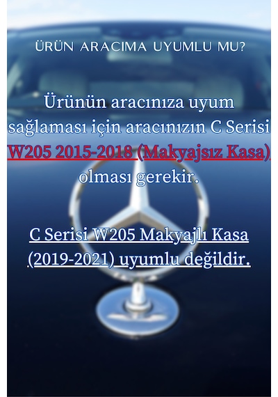 Mercedes C Serisi W205 2015-2018 Diamond Ön Panjur-böbrek İthal