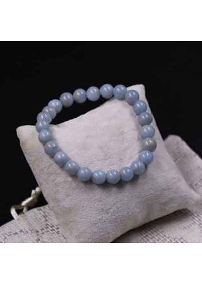 Anjelit Angelite Melek Taşı 8mm Doğal Taş Bileklik Elastik Misina Renkli Anjelit Angelite Melek Taşı 8mm Doğal Taş Bileklik Elastik Misina Renkli
