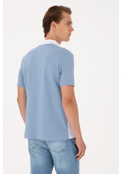 U.S. Polo Assn. Erkek Regular Fit Mavi Polo Yaka Tişört 50306790-VR036
