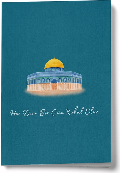 Her Dua Bir Gün Kabul Olur Kudüs Mini Defter Çok Renkli