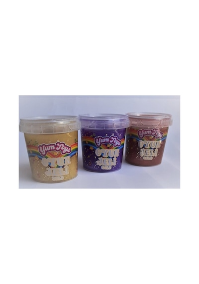 Yumtoys Gold Serisi Slaym - Hazır Slime 3 Renk 3 Kutu 140x3 Gr Sarı, Mor, Kırmızı