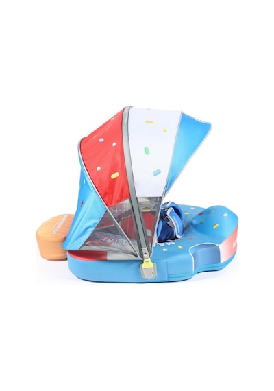 Mambobaby Yüzme Simidi - Stars&stripes, Emniyetli, Gölgelikli Ve Ayak Destekli