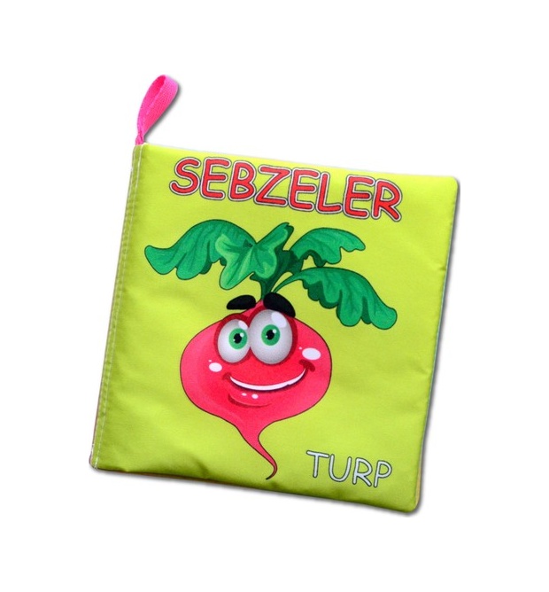 Tox Sebzeler Sessiz Kumaş Kitap T113 - Bez Kitap Eğitici Oyuncak