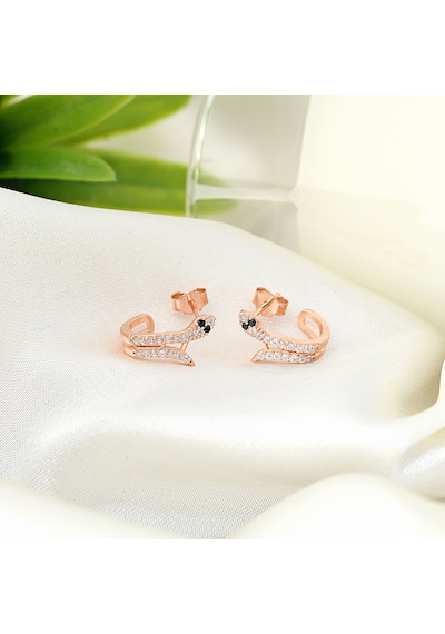 925 ayar Gümüş halka tasarım Rose Yılan modeli küpe