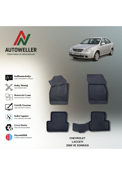 Chevrolet Lacetti 2009 Sonrası Uyumlu Havuzlu Oto Paspas