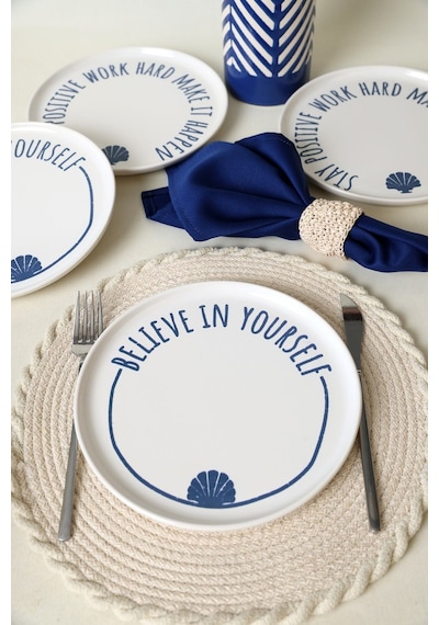 Keramika Ocean Muse Nordıc Pasta Tabağı 22 Cm 4 Adet 22950-55 Çok Renkli