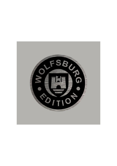 Gerçek Metal Wolfsburg Gümüş Renk Logo Amblem Arkası Yapışkanlı 5 Cm 1 Adet