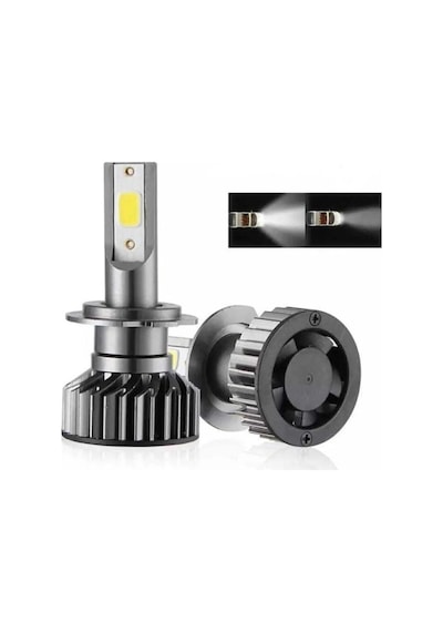 Xenon H7 Led Araba Far Ampül Xenon Led Şimşek Etkili Pro Seri Slim Kasa