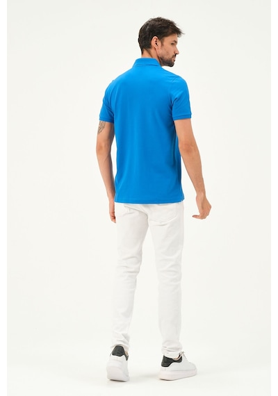 Classıc Pamuk Regular Comfort Erkek Polo Yaka Tişört Kobalt Mavi