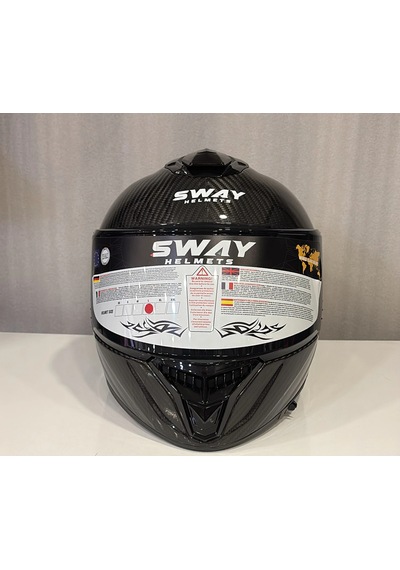 Kask Sway 861f D Carbon Parlak Siyah
