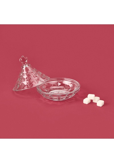 Delii Glass Cam Şekerlik - Şeffaf - 6 Cm Çok Renkli
