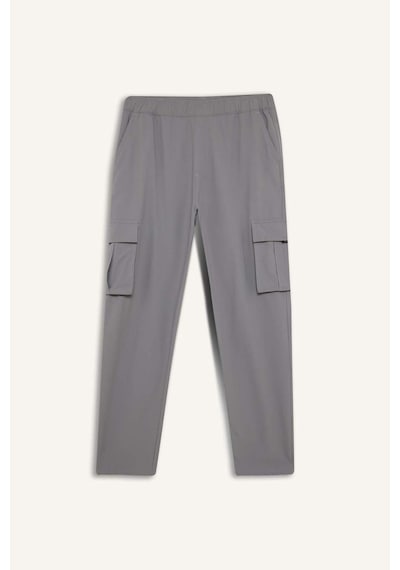 Defacto Defactofit Standart Fit Kargo Cepli Standart Paça Dokuma Sporcu Jogger F2308ax25wngr67 Gri