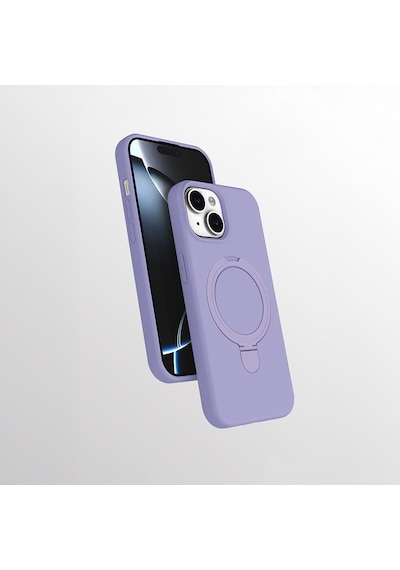 Teleplus Apple Uyumlu iPhone 13 Kılıf Manyetik Şarj Özellikli Yüzüklü Standlı Samara Kapak