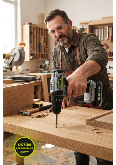 Reschmann R-AKM-01 21V - 1.5AH Brushless Profesyonel Şarjlı Matkap