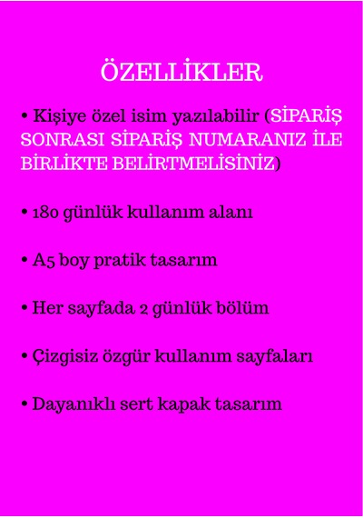 Asker Günlüğü, Anı Defteri, Hatıra Defteri, Özel Hediye Çok Renkli