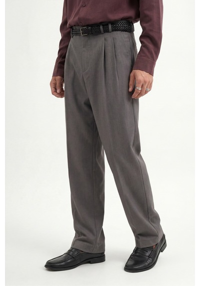 Antioch Pileli Relax Fit Erkek Pantolon Gri