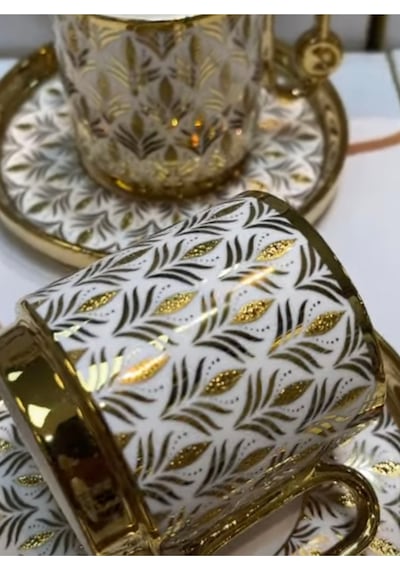 Muba Consept Porselen 6kişilik Nomi Kahve Fincan Takımı Gold