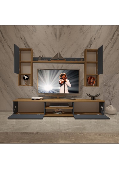 Decoraktiv Eko 5da Mdf Dvd Tv Ünitesi Tv Sehpası Pera - Antrasit