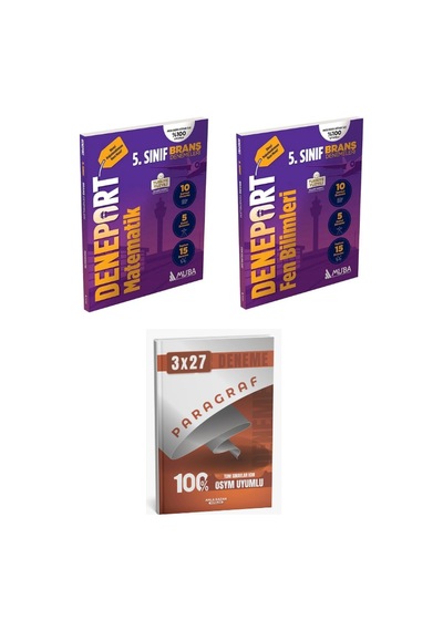 Muba 5. Sınıf Matematik+fen Bilimleri Deneport Maarif Modeli 30 Deneme