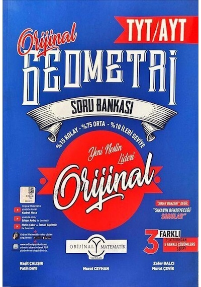Tyt Ayt Orijinal Geometri Soru Bankası Orijinal Yayınları