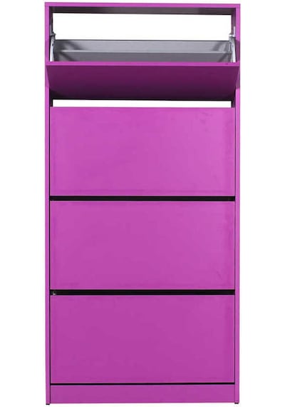 Flat Duo 4 Katlı Geniş Ayakkabılık Dolabı - Mor Flat Duo 4 Katlı Geniş Ayakkabılık Dolabı - Mor